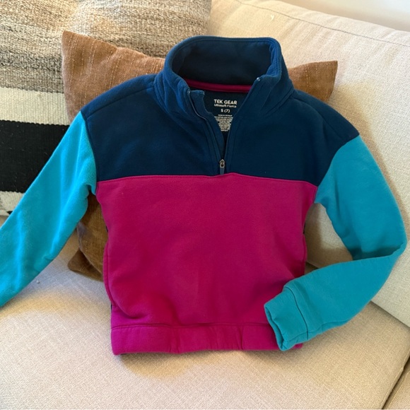 Tek Gear Kids Multicolor Half-Zip Sweatshirt - Picture 1 of 3